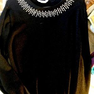 Embellished black sweater